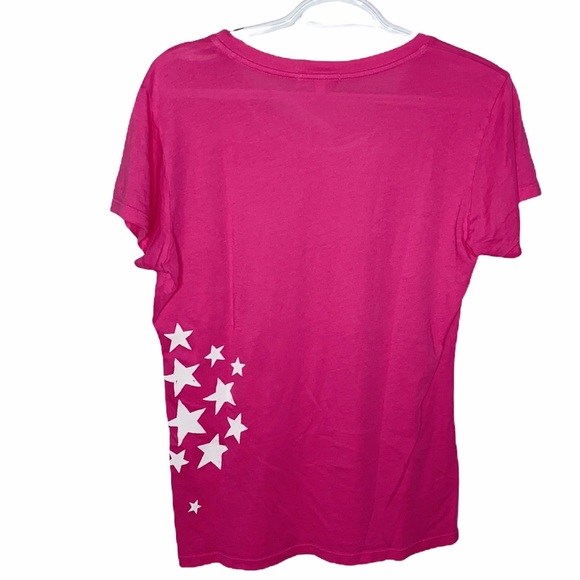Sundry pink t-shirt with scattered white stars size S - Picture 2 of 8